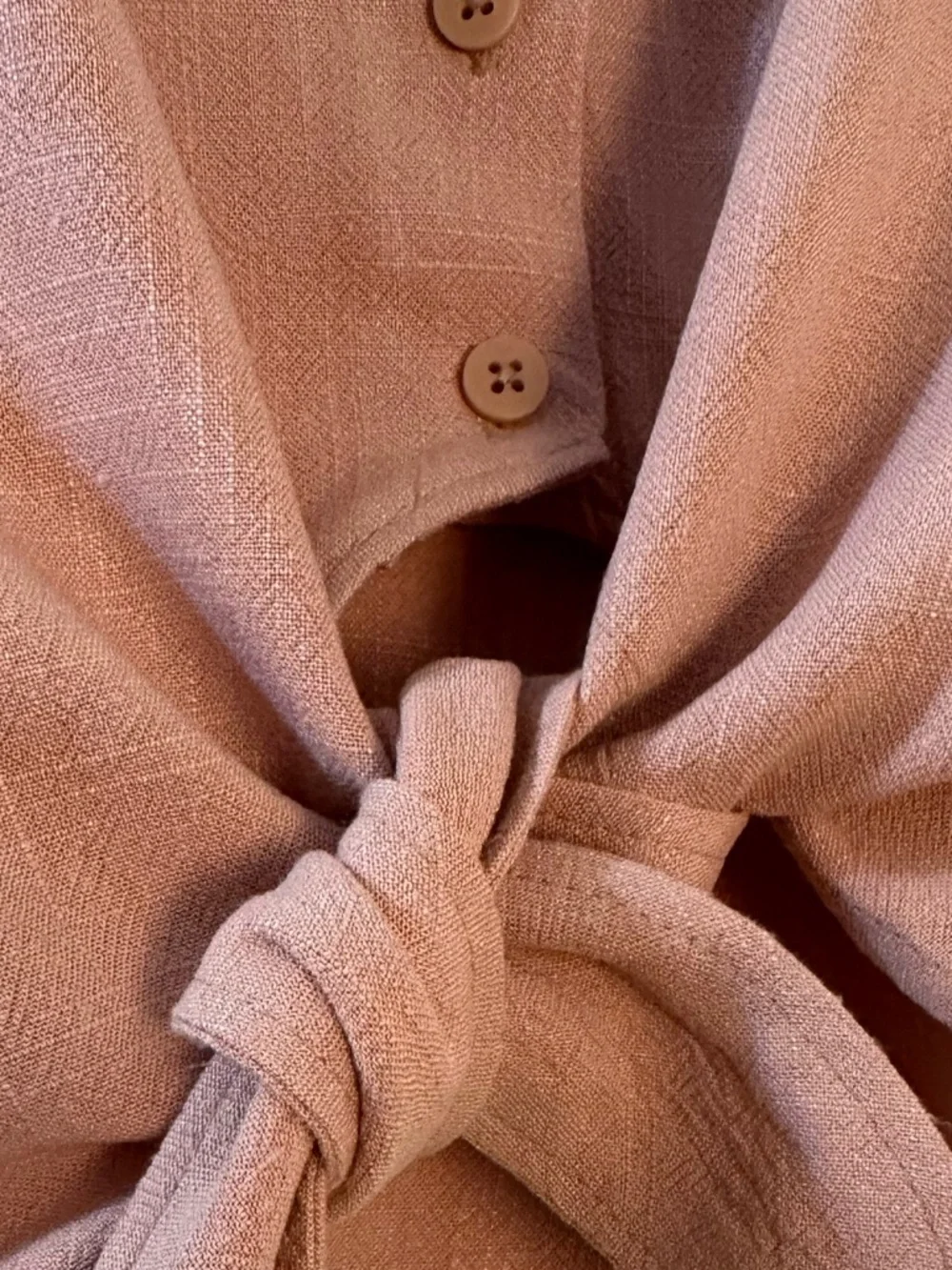 Topshop Polly Tie Front Tank Top Mauve Pink Button Front Cami Size 8 - Picture 6 of 9